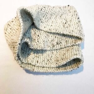 Artisan earth tone hand knit infinity winter scarf